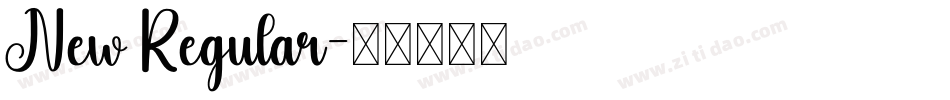 New Regular字体转换